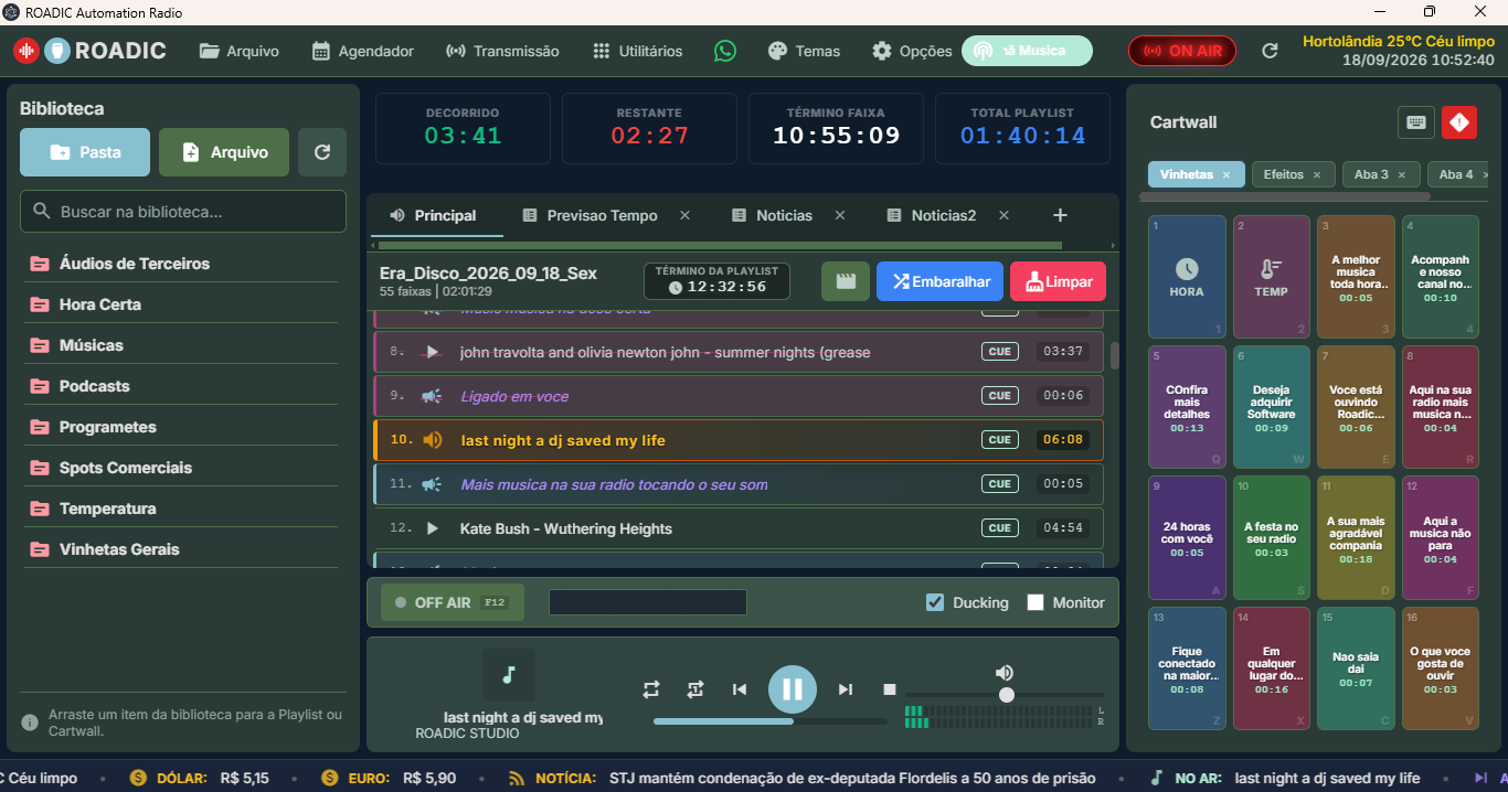 Controles de Transmissão