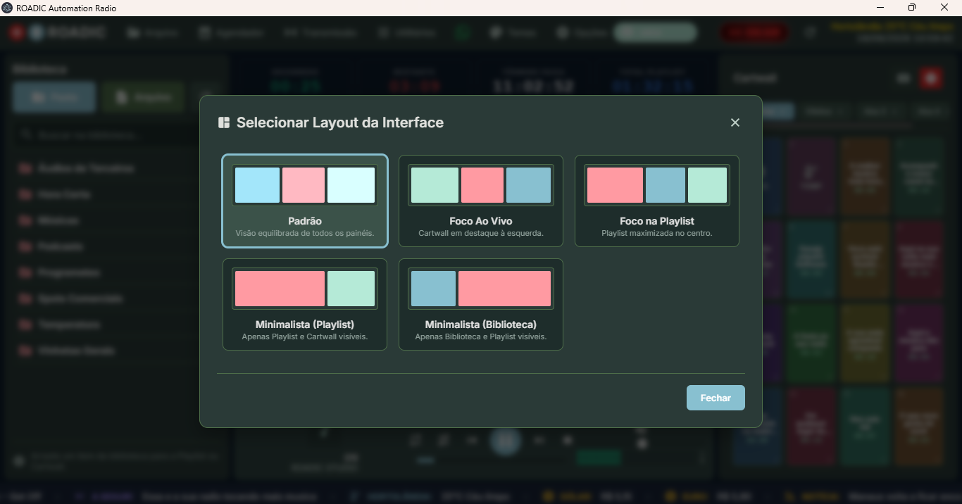 Layouts da Interface